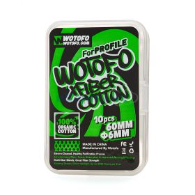 Органический хлопок Wotofo Xfiber Cotton шнурки 60*6мм. 10шт.